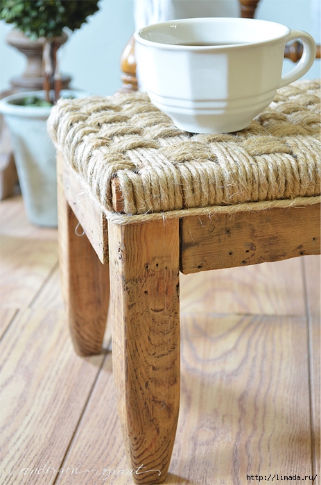 rustic DIY Footstool (463x700, 252Kb)