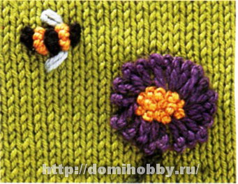 Вышивка по вязаному