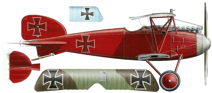 Karl Allmenroder. France, May 1917 Альбатрос-3 (700x308, 46Kb)
