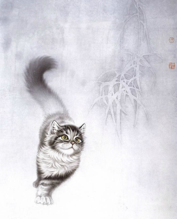 Кошки художника Сюй Синьци (11) (566x700, 231Kb)