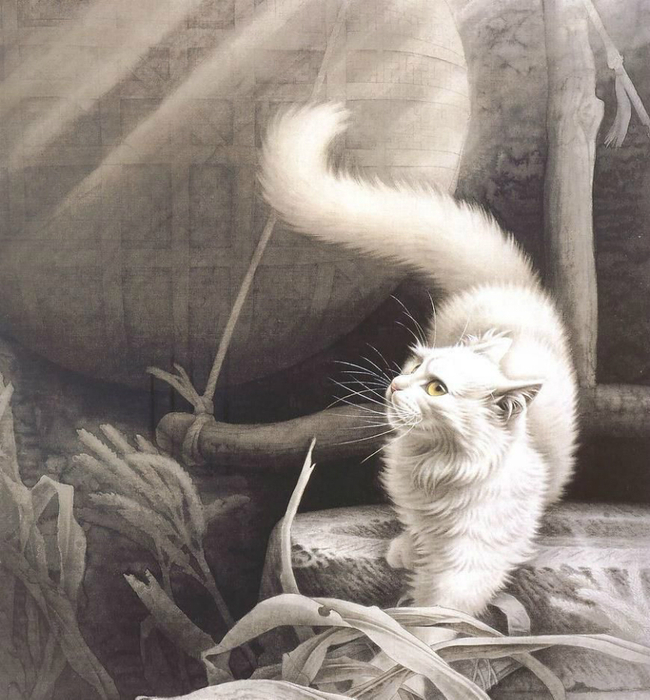 Кошки художника Сюй Синьци (13) (650x700, 394Kb)
