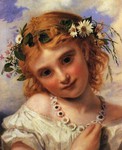 Превью Young Girl with a Garland of Marguerites (570x700, 101Kb)