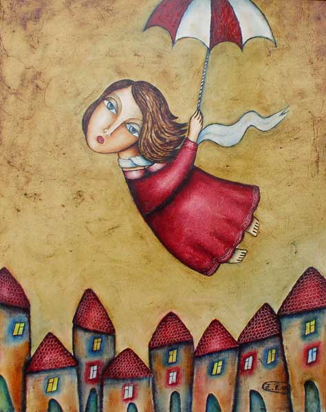 Зутлевицс Жанна. Девушка с зонтиком. (474x600, 41Kb)