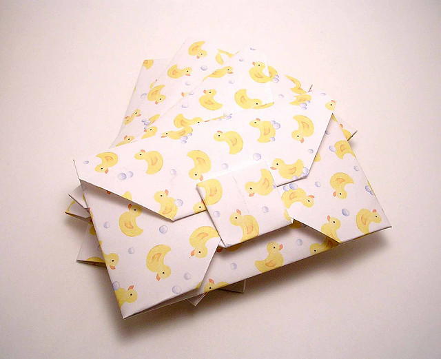 Оригами конверт с крыльями