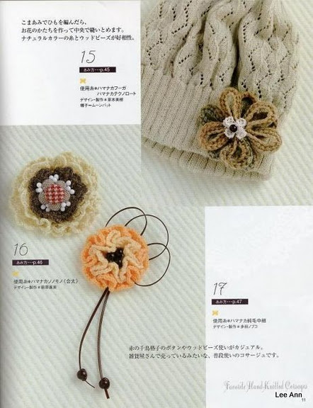 Hand Knitted Corsages 3 (442x576, 75Kb)