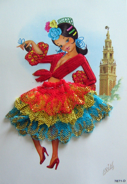 Spanish Flamenco Card  Flickr - Photo Sharing! (435x628, 655Kb)