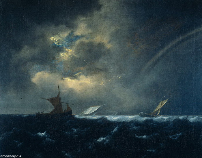 Радуга в штормовом море 1655 (700x549, 96Kb)
