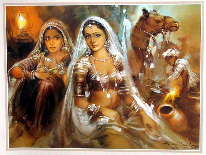 Живопись Индии (Rajasthani Paintings) .