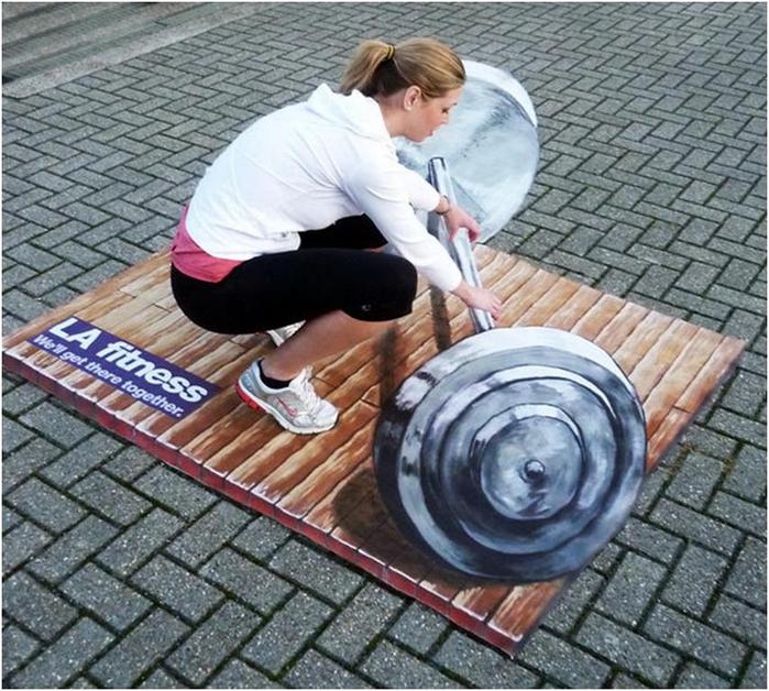 Анаморфное уличное искусство. Фотографии
