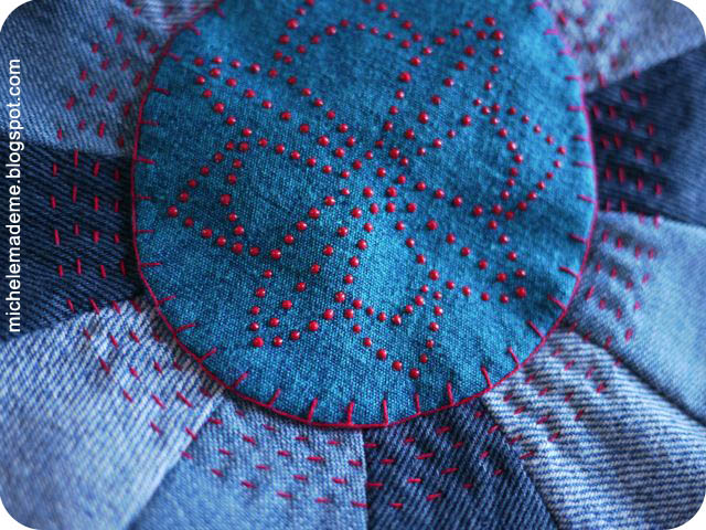 Denim Pouf Detail with embroidery and fabric paint (640x480, 135Kb)