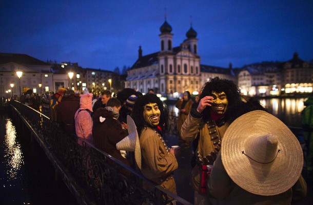 Карнавал в Люцерне (Carnival in Lucerne), Швейцария, 16 февраля 2012 года.