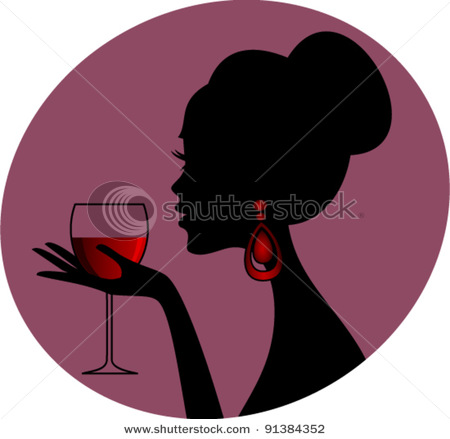 stock-vector-beautiful-female-silhouette-holding-a-glass-of-red-wine-91384352 (450x439, 34Kb)