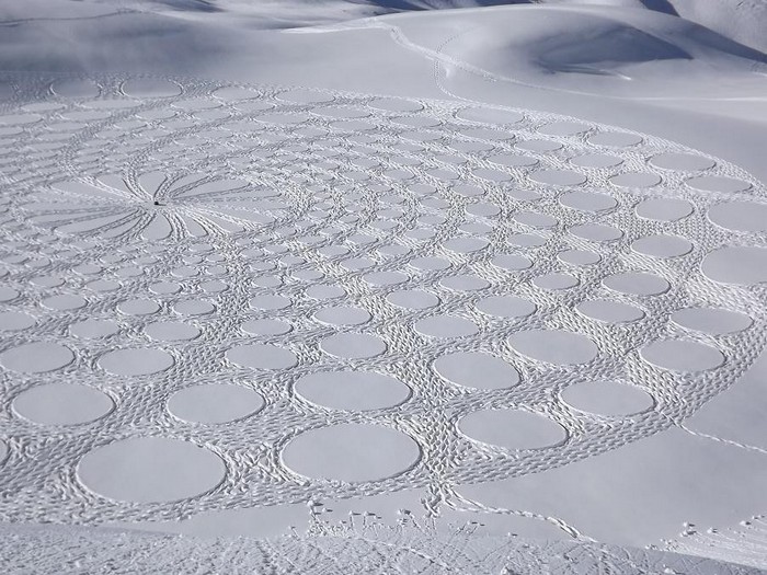 Современный французский художник Симон Бек и его узоры на снегу 6 (700x525, 128Kb)