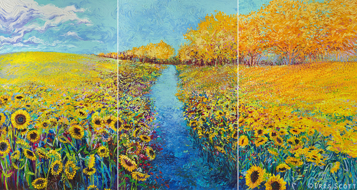 sunflower+triptych+90x48 (700x372, 551Kb)