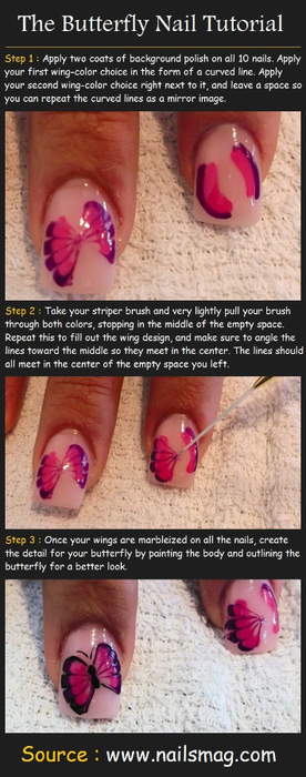 Как нарисовать бабочку на ногтях (34) (276x700, 245Kb)