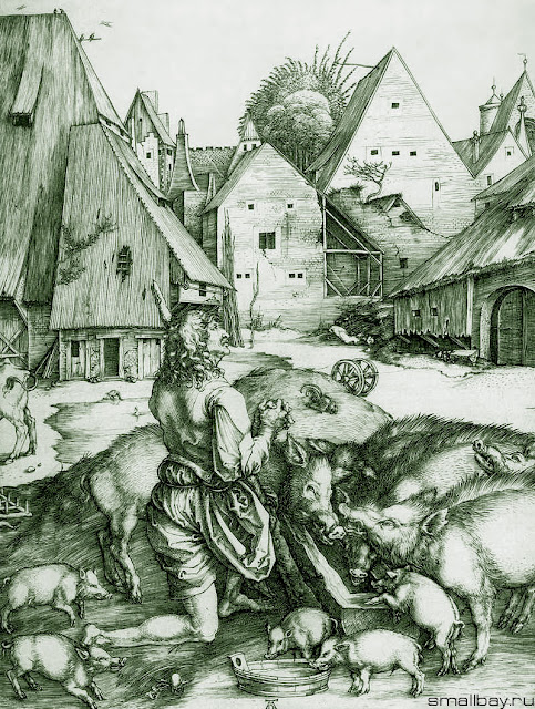 Блудный сын 1496. Галерея Кунстхалле, Карлсруэ.