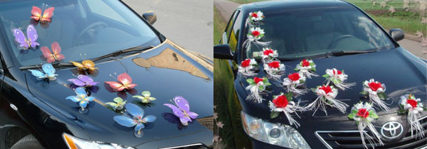 Цветы для свадебной машины своими руками
