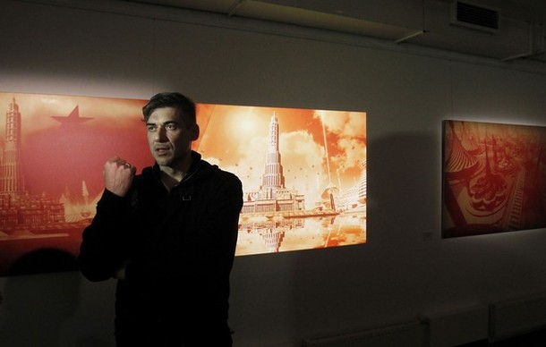 Открытие выставки русского художника Алексея Беляева-Гинтовта в Москве, 30 марта 2012 года