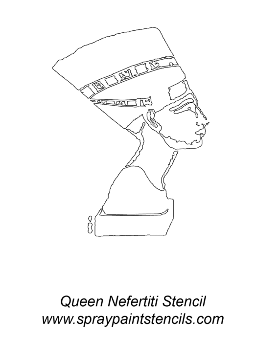 queen-nefertiti-stencil (572x700, 25Kb)