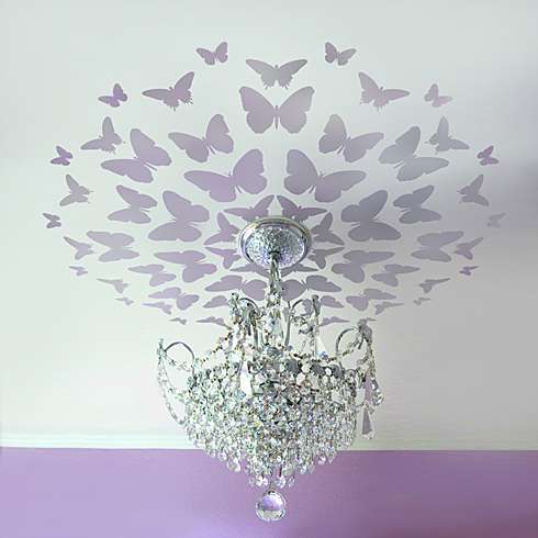 Наклейка интерьерная / Декоративные фигурки 3D бабочки для украшения комнаты, дома, стен, потолка