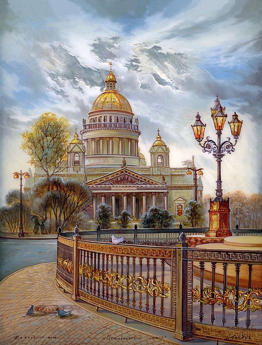014 Fedoskino - Catedrala Sf. Isaac.  St Petersburg (532x700, 342Kb)