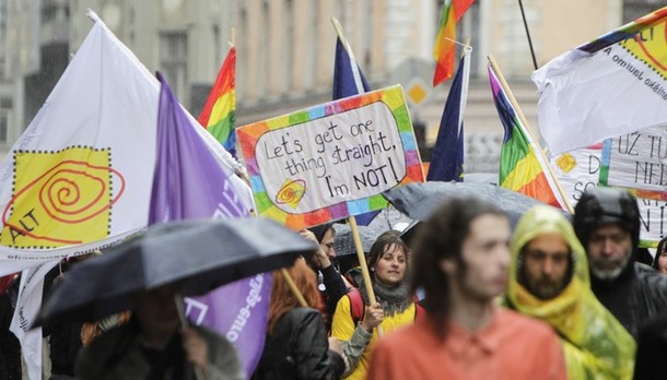 Балтийский гей-парад в Риге (Baltic Gay Pride parade in Riga), Латвия, 02 июня  2012 года