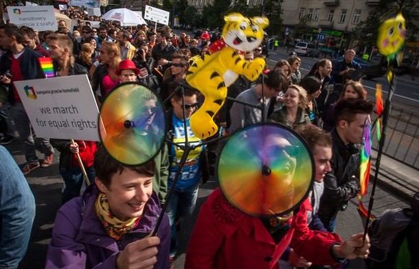 Гей-парад в Варшаве (gay pride parade in Warsaw), Польша, 02 июня 2012 года