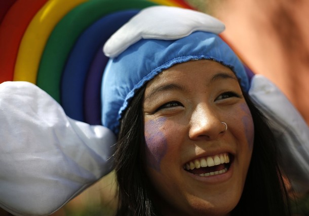 Гей-парад в Солт-Лейк-Сити (gay pride parade in Salt Lake City), штат Юта , 03 июня 2012 года.