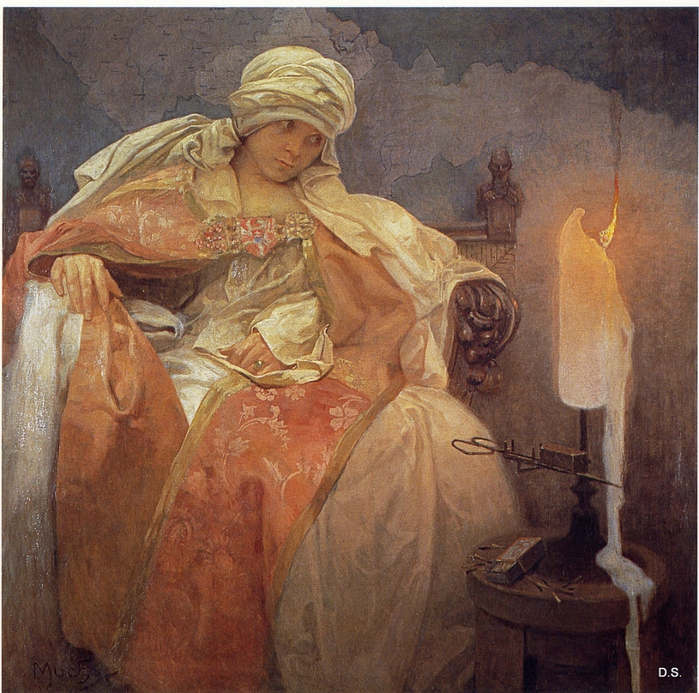 Женщина с горящей свечой-1933 (700x693, 432Kb)