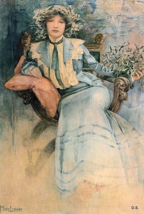 Портрет миссис Мухи с омелой-1903 (470x700, 274Kb)