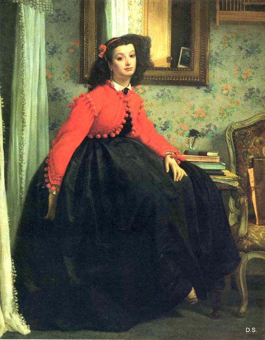 Portrait of Mademoiselle L. L. (also known as Young Woman in a Red Jacket), 1864 (546x700, 293Kb)