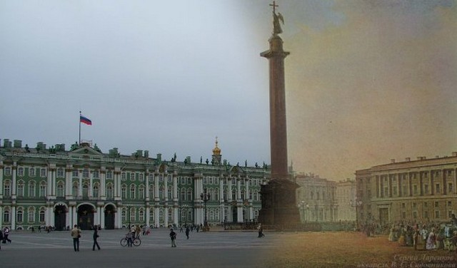 Городские пейзажи Петербурга в прошлом и настоящем 16 (640x376, 47Kb)