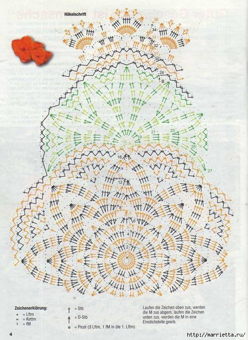 Круглые салфетки крючком. Схемы (14) (511x699, 277Kb)