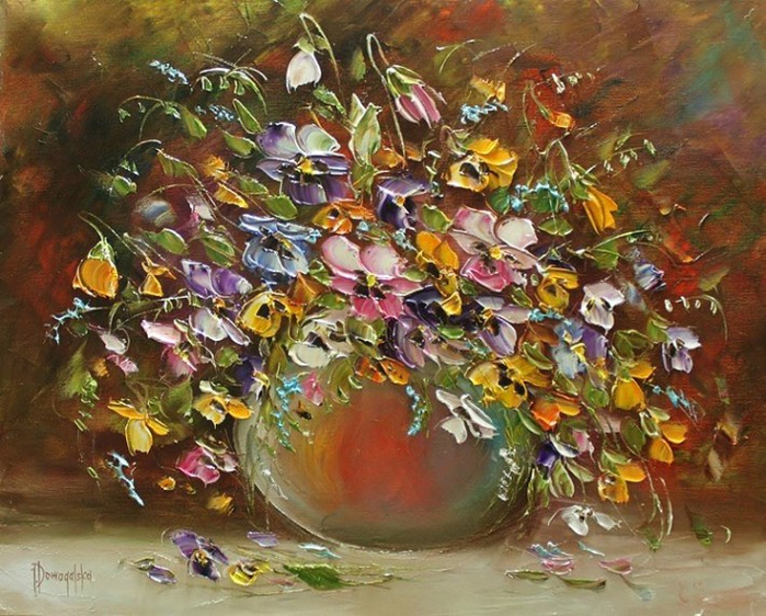 Цветочный букет от Joanna Domagalska18 (700x562, 489Kb)
