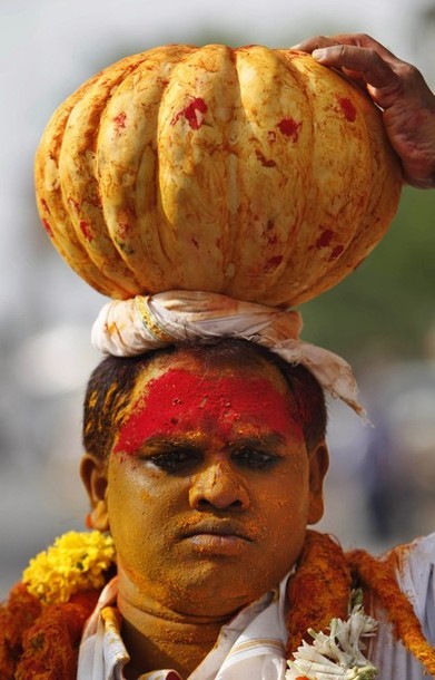 Боналу фестиваль (Bonalu festival) в Хайдарабаде , Индия, 16 июля 2012 года