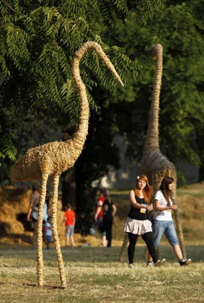 7-й солома лэнд-арт фестиваль в Осиек (7th Straw - Land Art Festival in Osijek), Хорватия, 15 июля 2012 года.