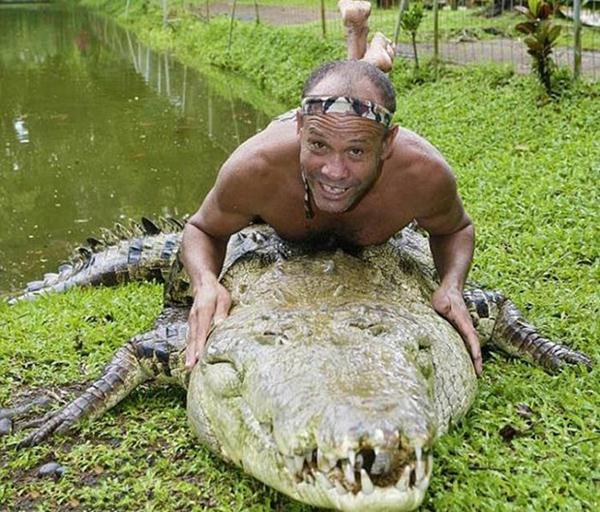 Ручной крокодил из Коста-Рики