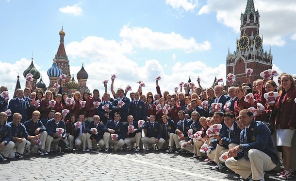 Национальную олимпийскую сборную отправили на лондонские Олимпийские игры, Москва, 21 Июля 2012 года