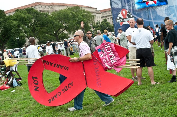 Живое СПИД шествие и митинг на улицах Вашингтона, 22 июля 2012 года