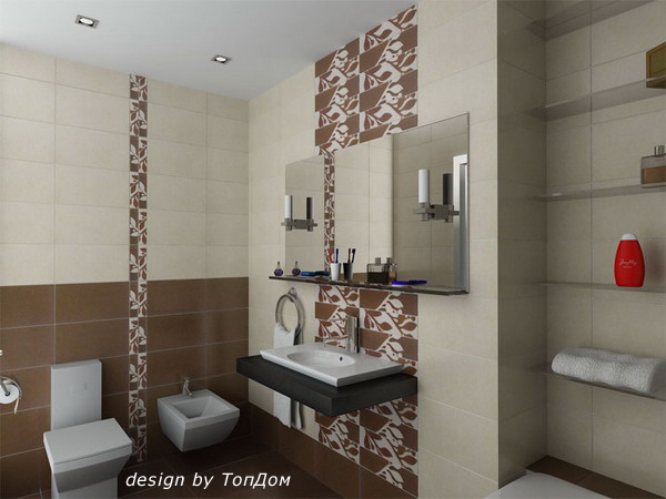 Интерьер ванной комнаты в коричневых тонах 8 (600x450, 129Kb)