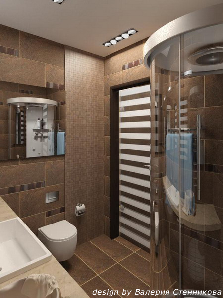 Интерьер ванной комнаты в коричневых тонах 27 (450x600, 155Kb)