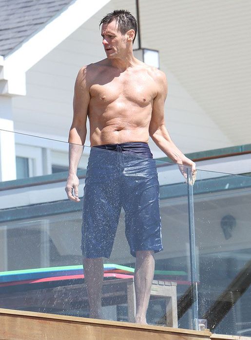 Актер Джим Керри на отдыхе в Малибу.