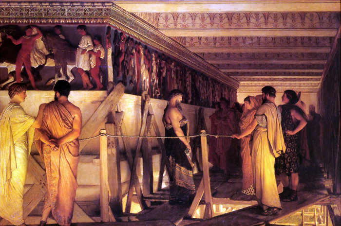Phidias friza Partenonului prezinta prietenii tăi, 1868 (Lawrence Alma-Tadema) / 4711681_Fidii_pokazivaet_bordur_Parfenona_svoim_dryzyam_1868_Lawrence_AlmaTadema (700x465, 472Kb)