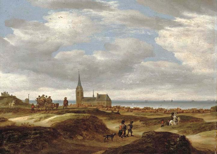 4000579_A_view_of_Scheveningen_from_the_dunes_with_travellers_on_a_path_the_sea_beyond (700x495, 92Kb)