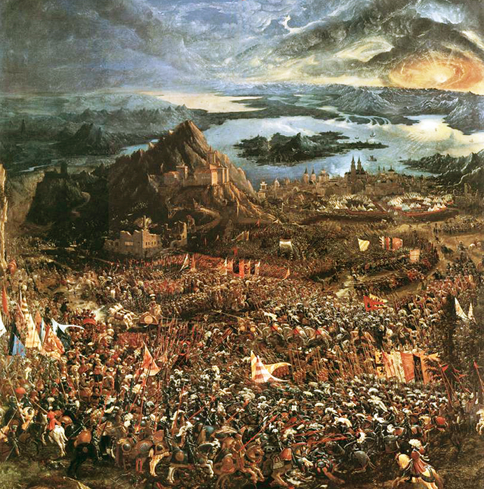 Bătălia lui Alexandru cel Mare și III Darius la Issus (1529) / 4711681_Bitva_Aleksandra_Makedonskogo_i_Dariya_III_pri_Isse_1529 (693x700, 677Kb)