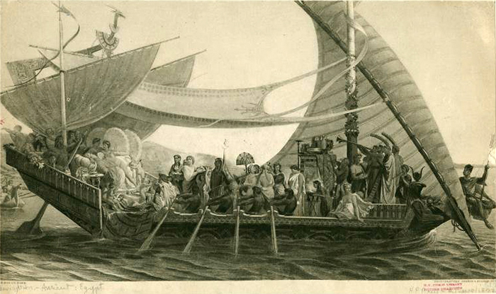 Marc Antoniu și Cleopatra la bordul unei barje egiptean.  1891 (Picou Henri Pierre (1824 -  (700x416, 232Kb)