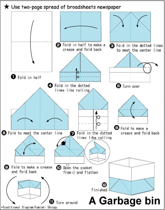 коробка из газеты