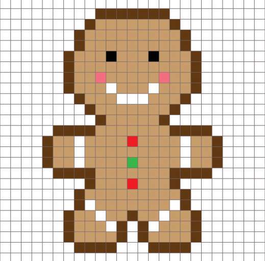 GingerbreadManPixel (519x510, 198Kb)