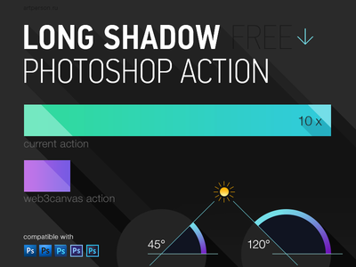 Long Shadow Photoshop Action (400x300, 38Kb)