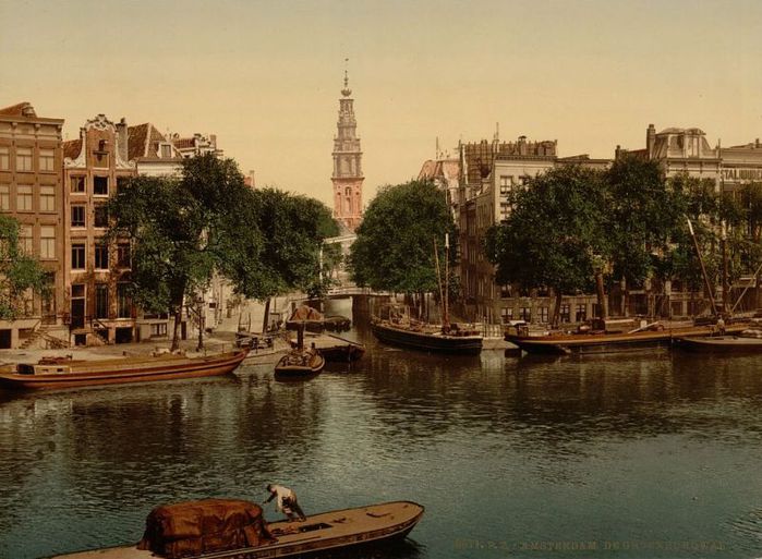 Groen Burgwal (канал), Амстердам (700x513, 73Kb)